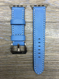 Apple Watch 44mm, 40mm, Ocean Blue Apple Watch Band, 42mm 38mm Watch Strap, Apple Watch Hermes, Rose Gold Apple Watch, Leather Watch Strap - eternitizzz-straps-and-accessories