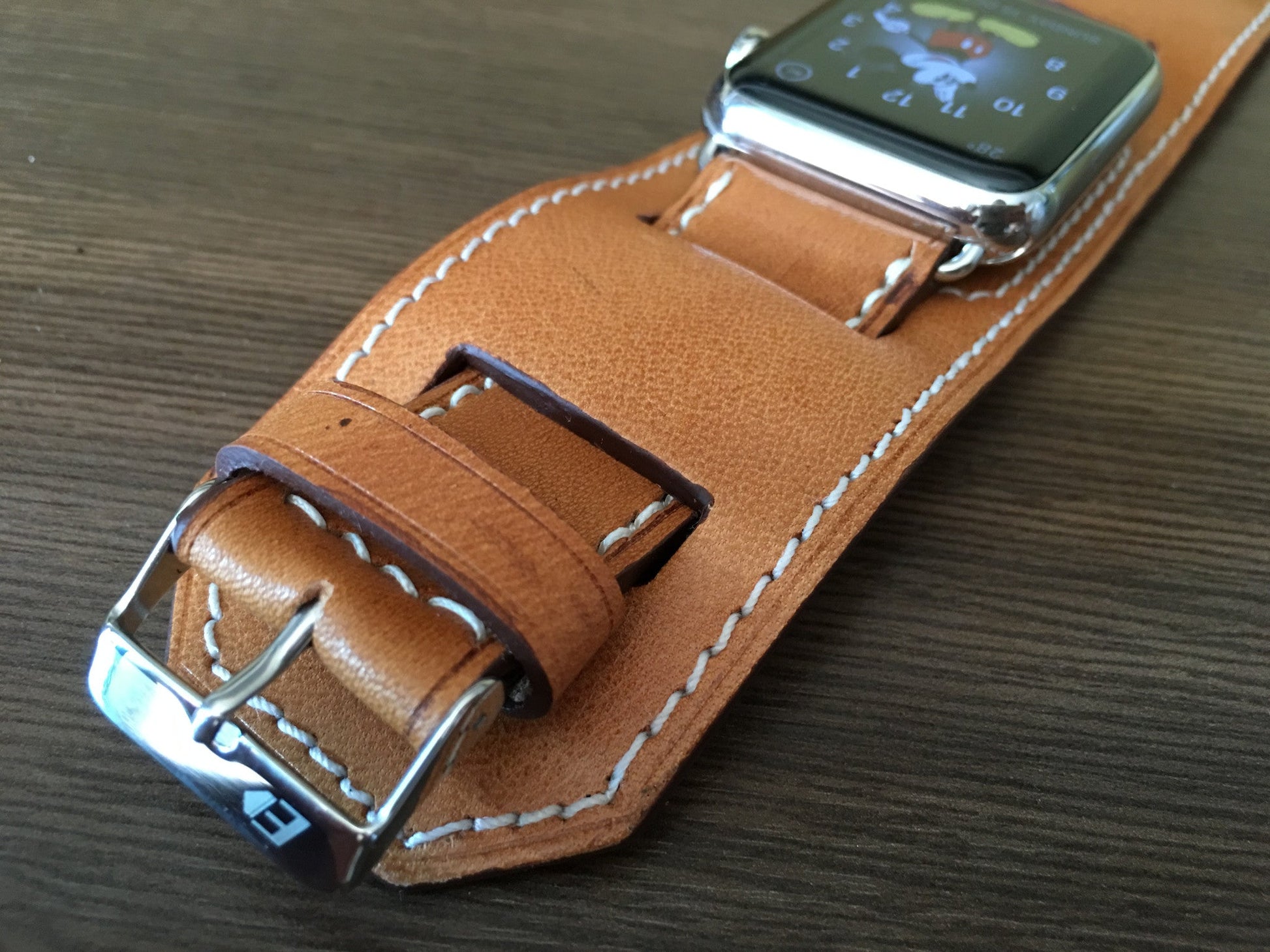 Apple Watch x Hermes Leather Cuff Watch Band, Apple Watch 42mm 44mm, Apple Watch band for iwatch Series 1 2 3 4 - eternitizzz-straps-and-accessories