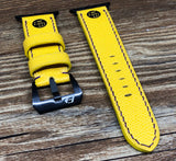 Apple Watch Bands Series 6, Kobe Bryant logo Apple Watch Straps 44mm, 40mm, Lakers, Yellow Apple Watch Bands Aluminum Blue, iWatch Band Replacement