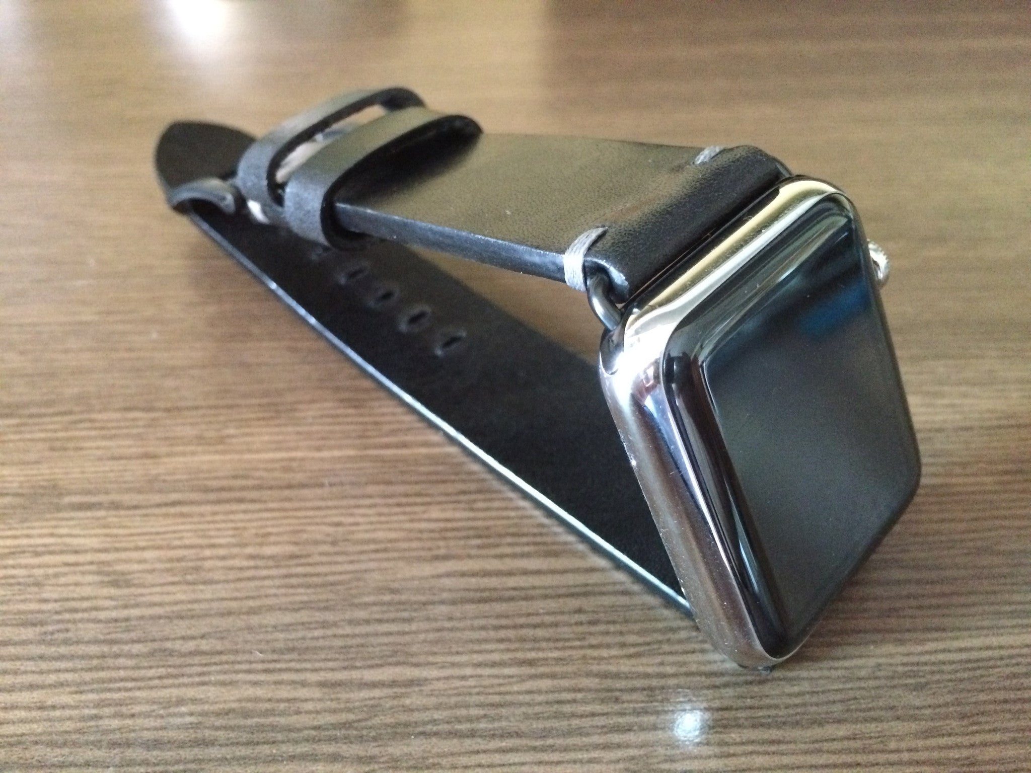 Apple Watch Series 5, Apple Watch 44mm, 40mm, Black Leather Watch Band, Apple Watch 40mm 38mm - eternitizzz-straps-and-accessories