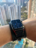 Apple Watch Series 6 Watch Band, Bulldog Sterling Silver 925, Apple Watch 44mm 42mm 40mm, Black Apple Watch Straps, iwatch band, Smart Watch Wristwatch Band