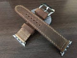 Apple Watch 44mm, 40mm, Apple Watch Band, Strap, Vintage Brown, Leather Watch Strap For Apple Watch 38mm & Apple Watch 42mm - eternitizzz-straps-and-accessories