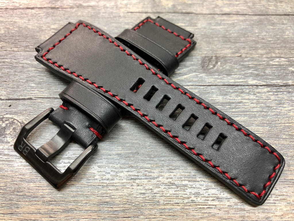 Bell and Ross Watch Straps, Black Leather Watch Straps