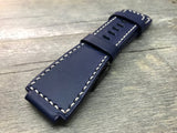 Bell & Ross Watch Straps, Watch Bands and Leather Watch Straps - Ocean Blue and White Stitching