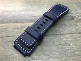 Bell & Ross Watch Straps, Watch Bands and Leather Watch Straps - Ocean Blue and White Stitching