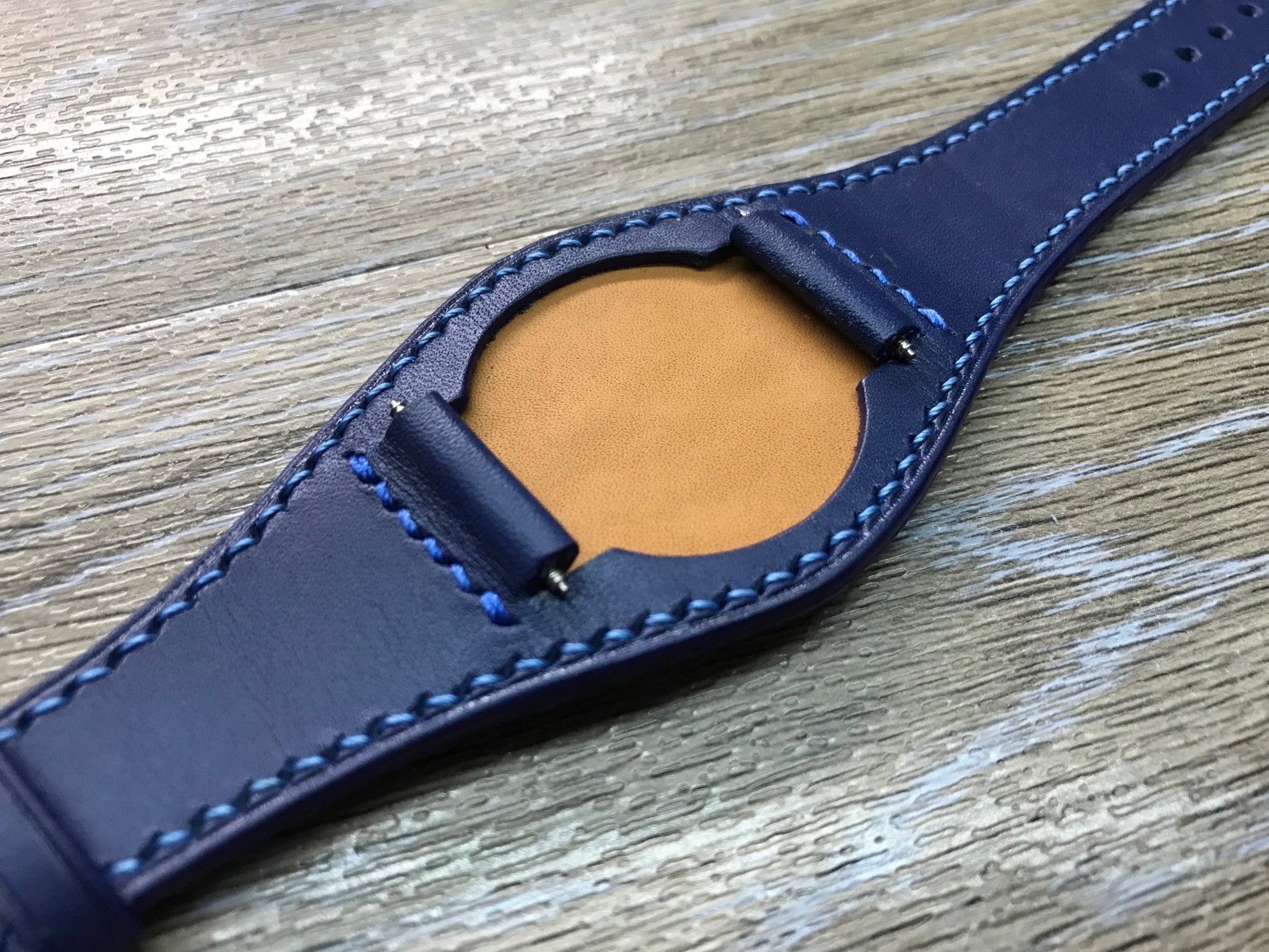 20mm Leather Watch straps, Leather Bund Straps, Blue Watch Straps, 20mm Watch bands for Rolex Watches - FREE SHIPPING - eternitizzz-straps-and-accessories