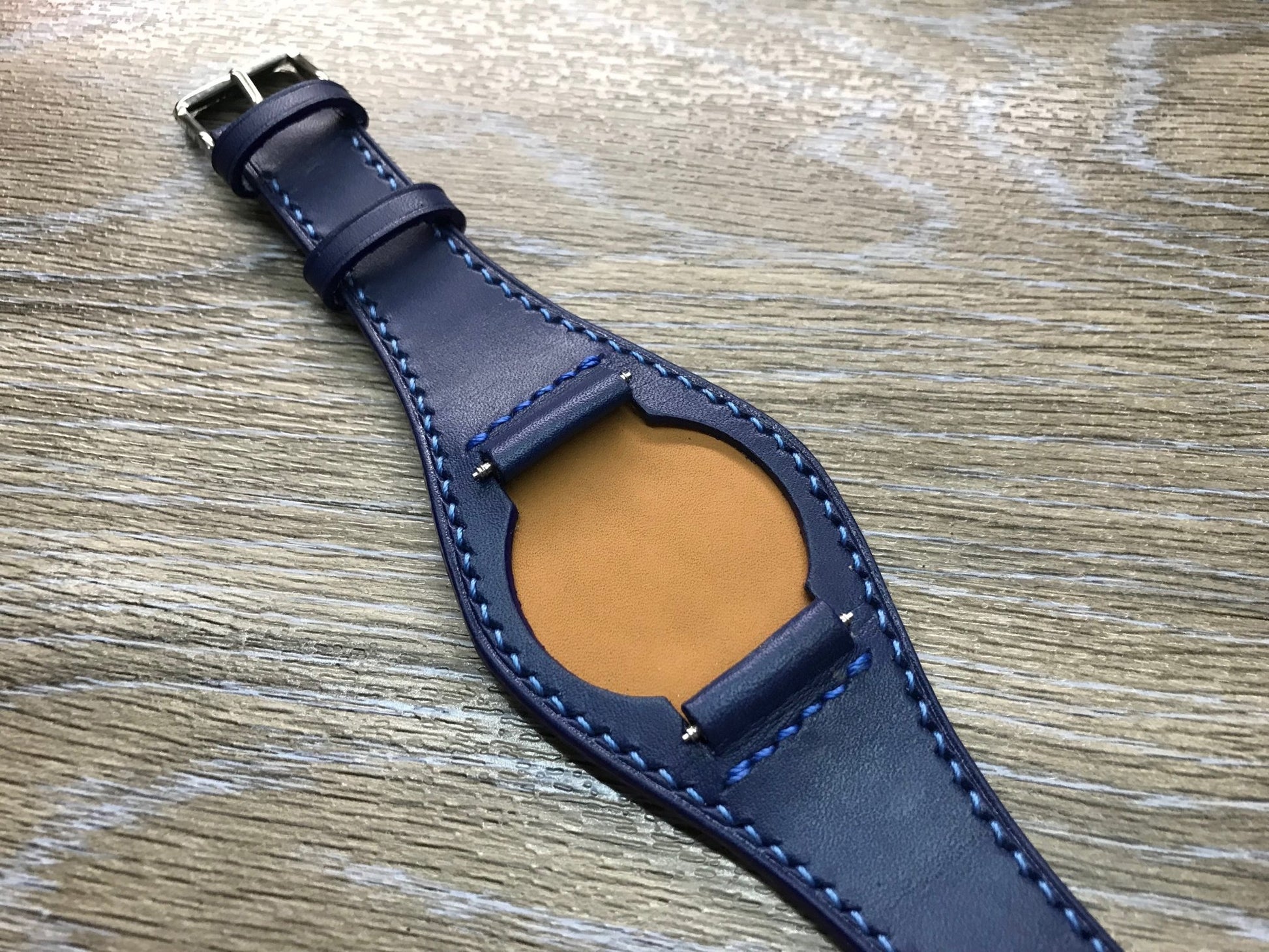 20mm Leather Watch straps, Leather Bund Straps, Blue Watch Straps, 20mm Watch bands for Rolex Watches - FREE SHIPPING - eternitizzz-straps-and-accessories