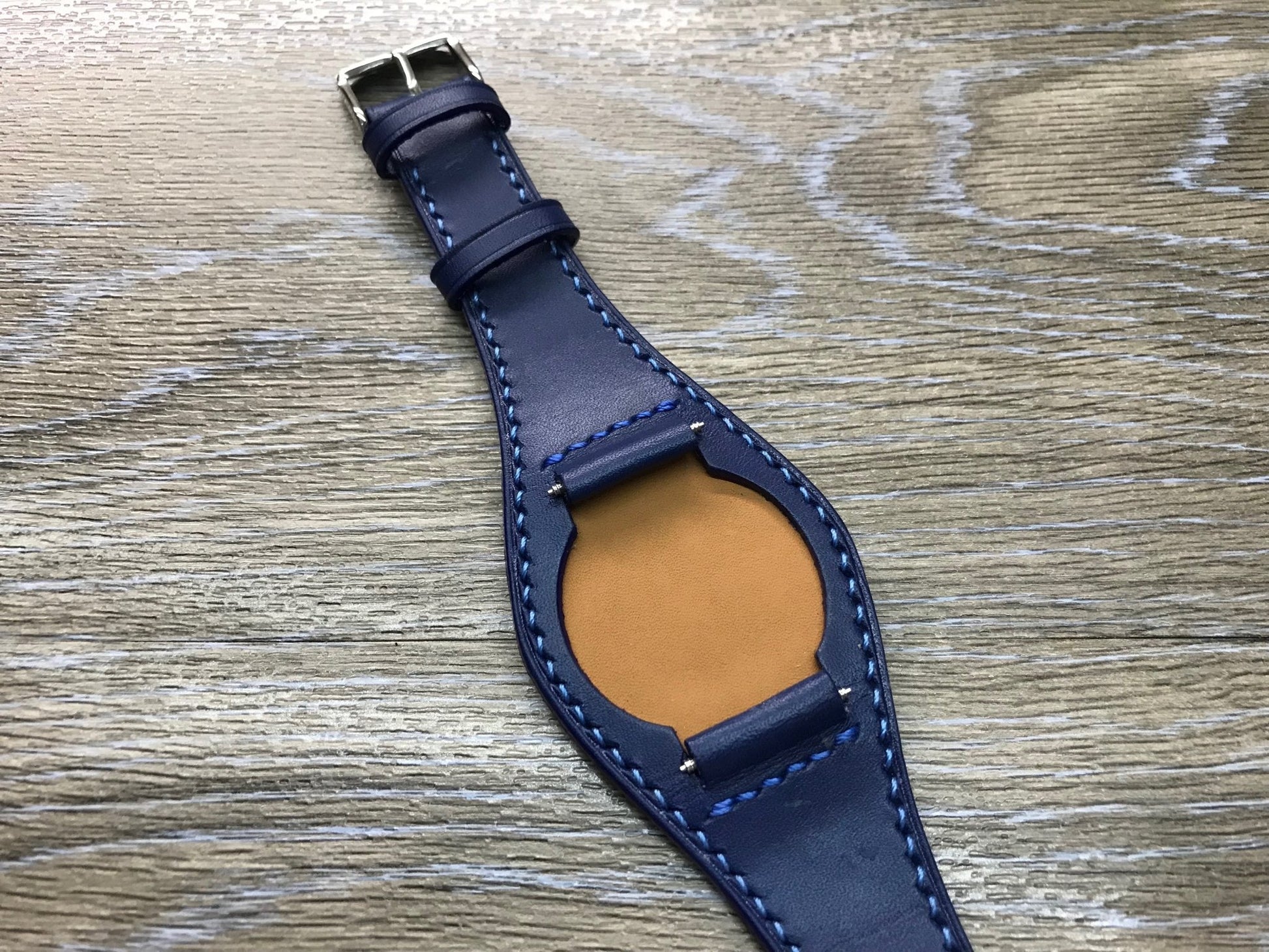 20mm Leather Watch straps, Leather Bund Straps, Blue Watch Straps, 20mm Watch bands for Rolex Watches - FREE SHIPPING - eternitizzz-straps-and-accessories