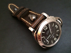 Leather Watch strap, Panerai Watch band, 24mm, 26mm Brown Watch Strap, Dark Brown - eternitizzz-straps-and-accessories