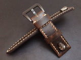 Leather Watch strap, Panerai Watch band, 24mm, 26mm Brown Watch Strap, Dark Brown - eternitizzz-straps-and-accessories