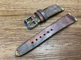 Brown Leather Watch Straps, Ghost Camouflage Pattern Watch Band in 20mm 19mm, Genuine Leather, Mens Wrist Accessories Watchband, Gift Ideas