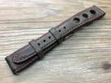 Brown Rally Watch Straps, Racing Watch Band, Leather watch strap, 18mm 19 20mm watch straps, FREE SHIPPING - eternitizzz-straps-and-accessories