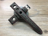 Brown Rally Watch Straps, Racing Watch Band, Leather watch strap, 18mm 19 20mm watch straps, FREE SHIPPING - eternitizzz-straps-and-accessories
