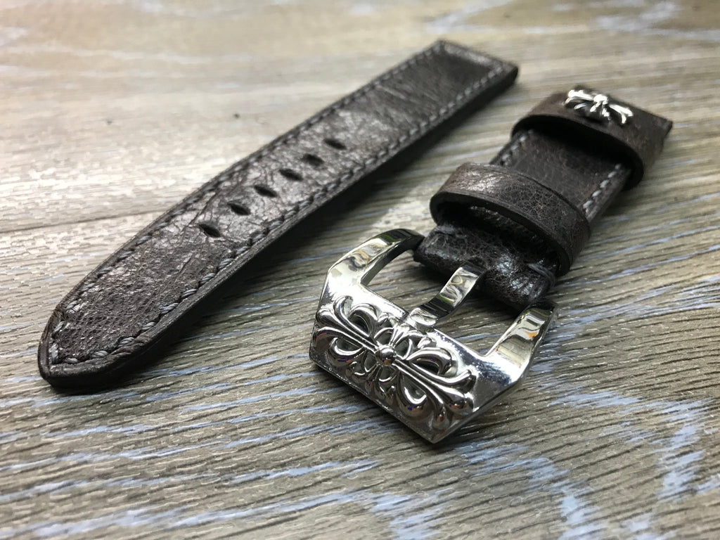 Handmade Panerai waxed vintage leather watch band - 24mm, 26mm strap –  Eternitizzz Watch Straps and Accessories