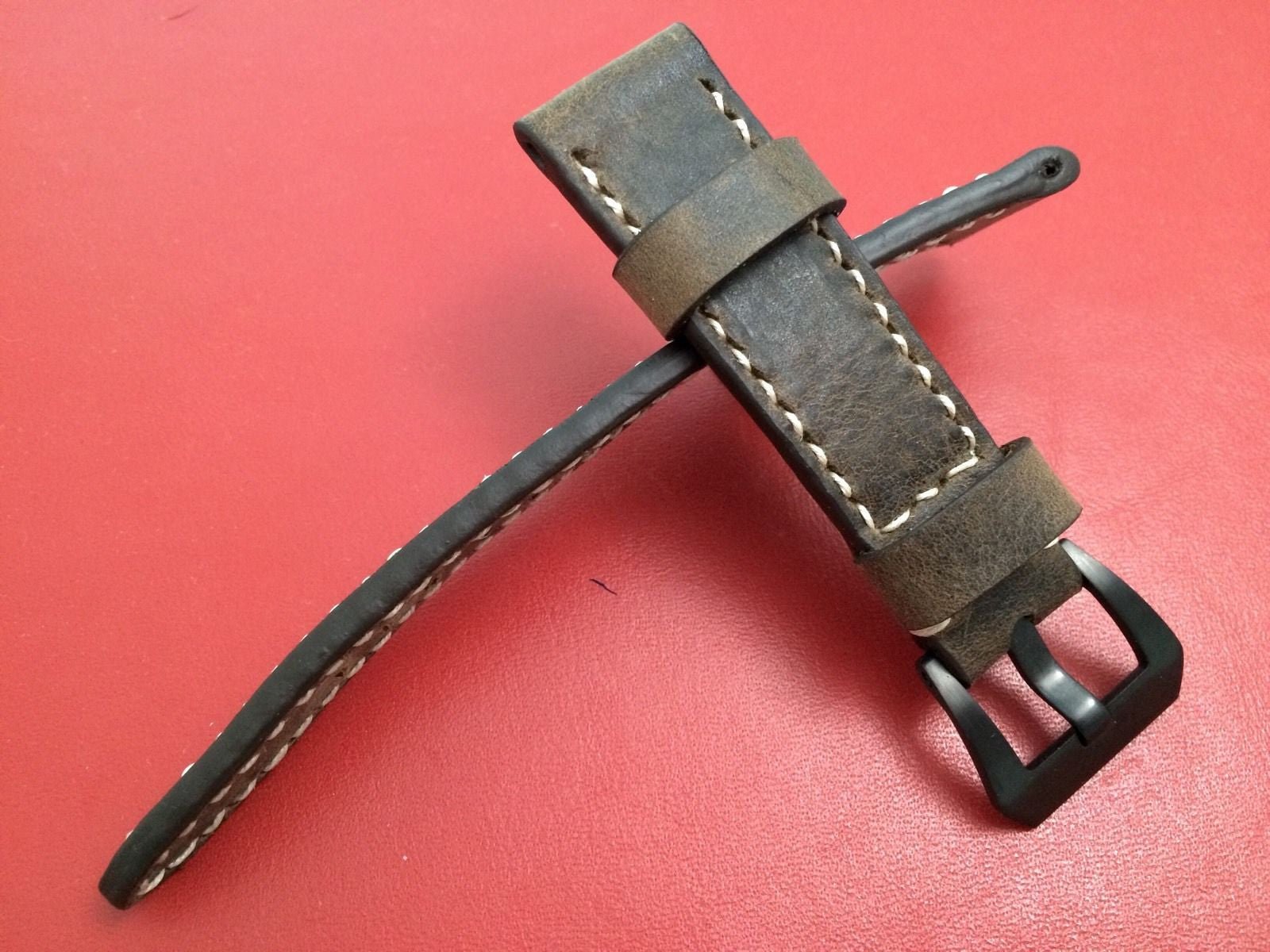 Real Leather Strap for Bremont watches (Dark Brown Color) 22mm/18mm - eternitizzz-straps-and-accessories