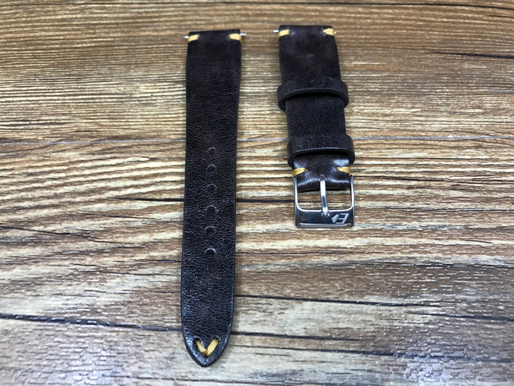 Distress Brown Watch Band, Rolex Watch Strap, Leather Watch Strap 19mm, 20mm, Watch Strap Replacement, 18mm - eternitizzz-straps-and-accessories