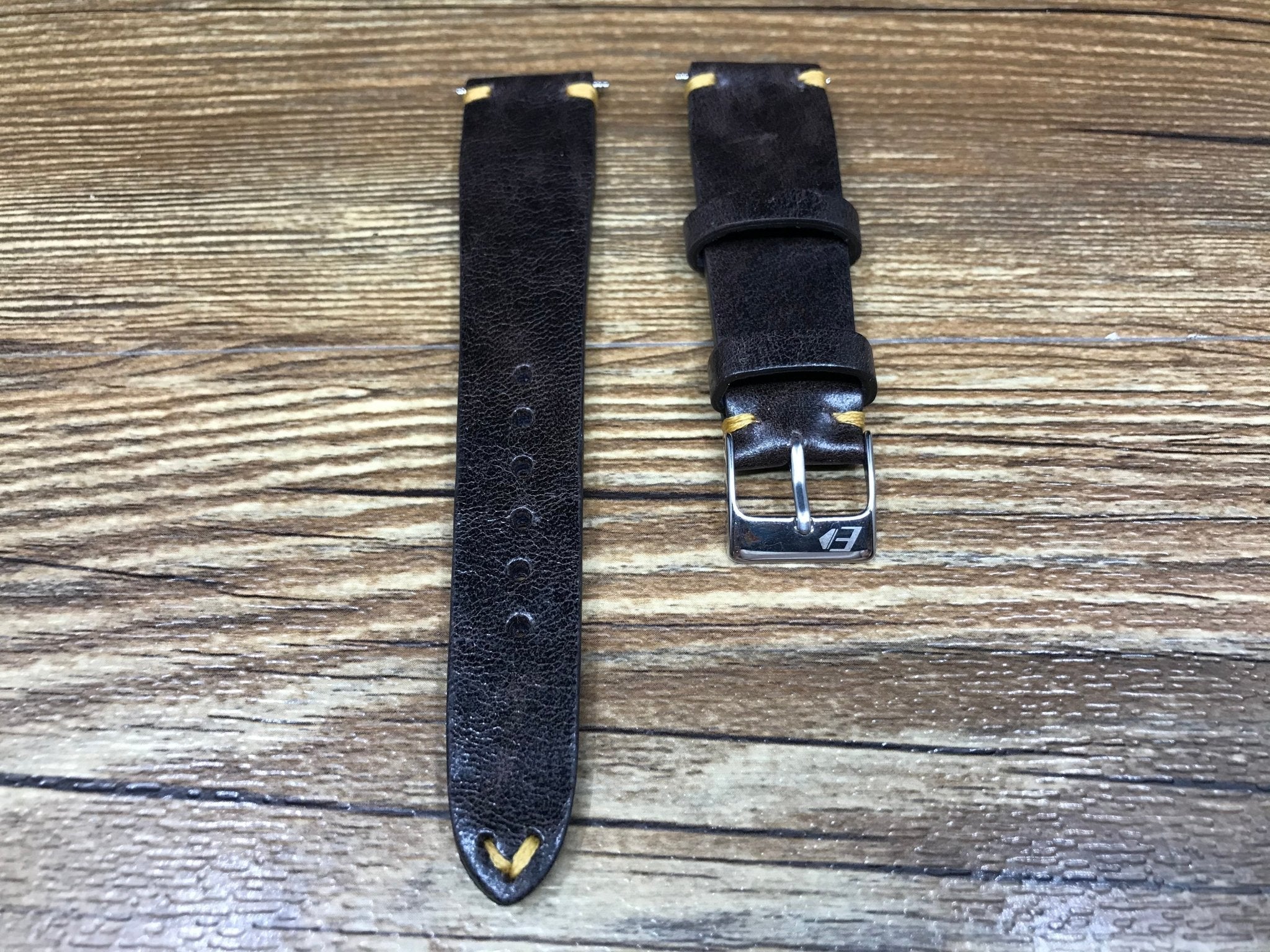 Distress Brown Watch Band, Rolex Watch Strap, Leather Watch Strap 19mm, 20mm, Watch Strap Replacement, 18mm - eternitizzz-straps-and-accessories