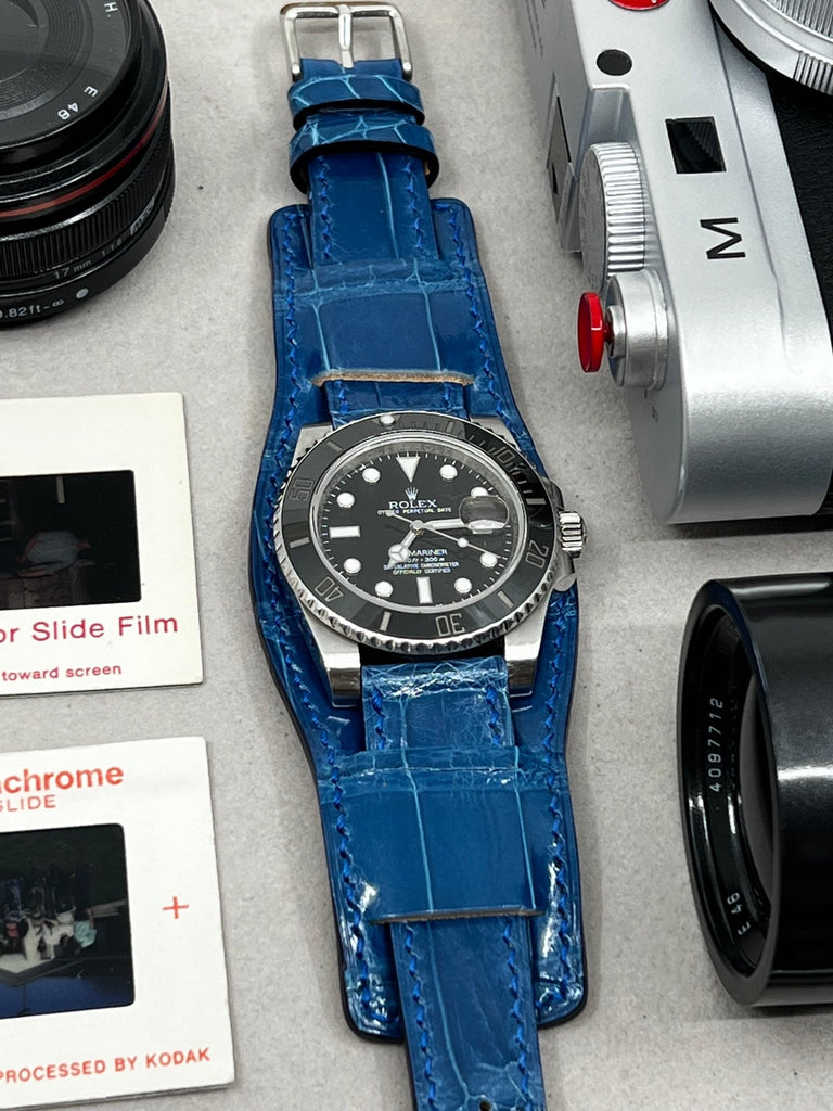 Watch Band Leather Watch Strap Bund Strap Cuff Band in 22mm