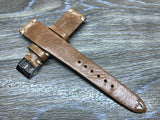 valentines day gift idea, handmade leather watch strap, light brown leather watch straps in 20mm, wristwatch band in 18mm, birthday gift ideas, anniversary gift ideas