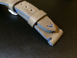 Leather Watch Strap, Leather Watch Band, Grey Watch Strap 20mm, 19mm, Rolex Watch Strap - eternitizzz-straps-and-accessories