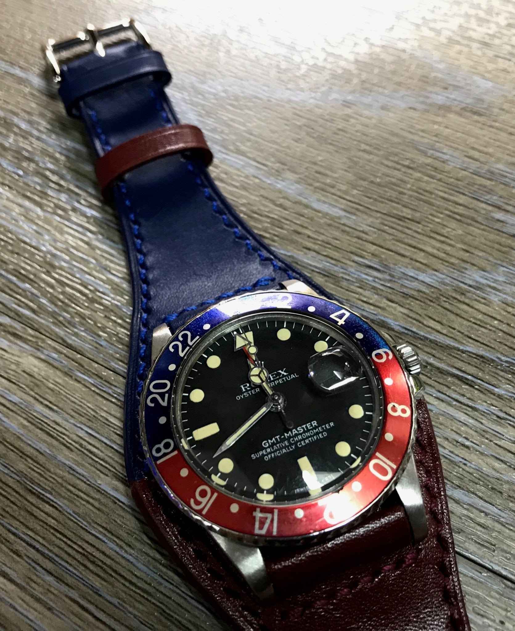 Rolex pepsi leather strap hotsell
