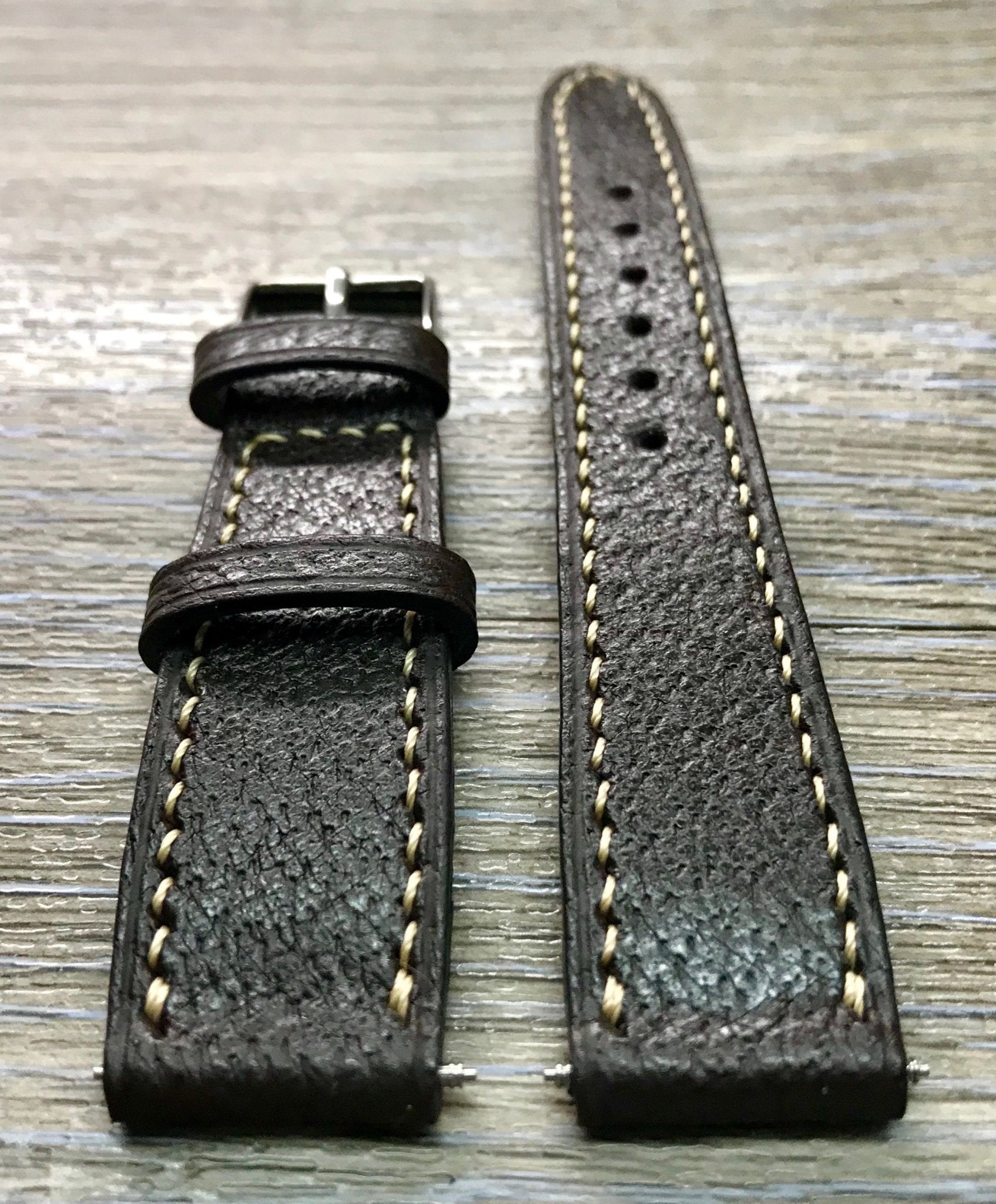 Rolex Watch Strap, 20mm leather Watch strap, 19mm leather watch band, Distress Brown Omega Watch Strap - eternitizzz-straps-and-accessories