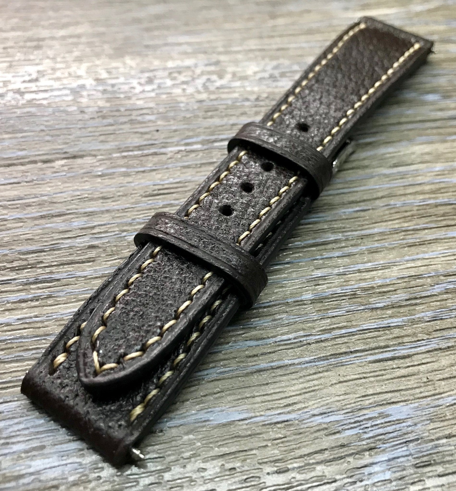 Rolex Watch Strap, 20mm leather Watch strap, 19mm leather watch band, Distress Brown Omega Watch Strap - eternitizzz-straps-and-accessories