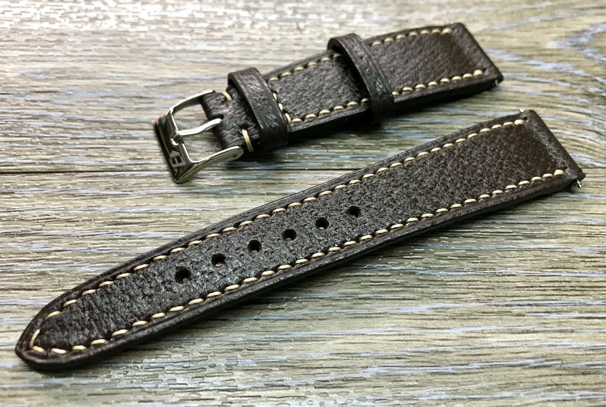 Rolex Watch Strap, 20mm leather Watch strap, 19mm leather watch band, Distress Brown Omega Watch Strap - eternitizzz-straps-and-accessories