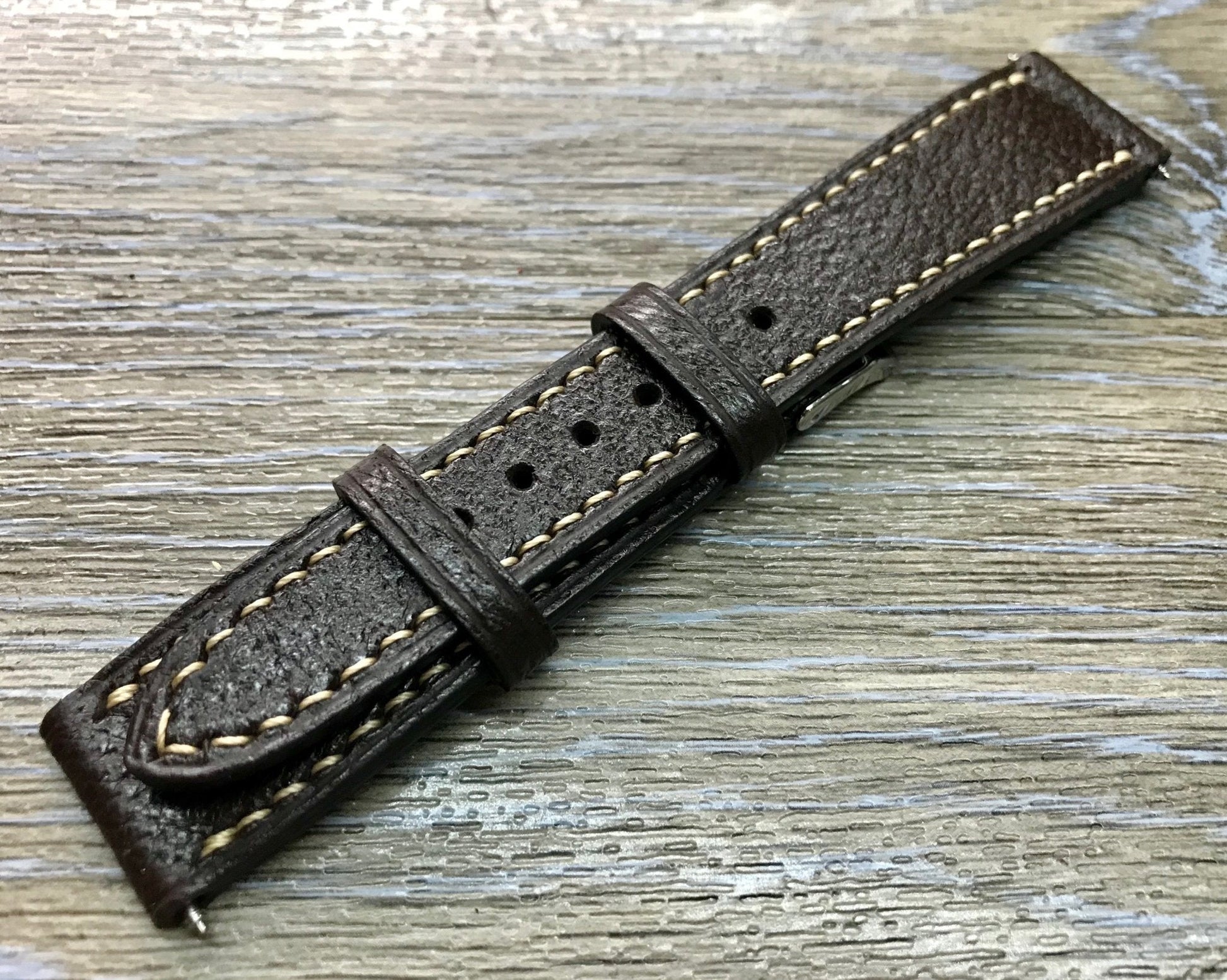Rolex Watch Strap, 20mm leather Watch strap, 19mm leather watch band, Distress Brown Omega Watch Strap - eternitizzz-straps-and-accessories