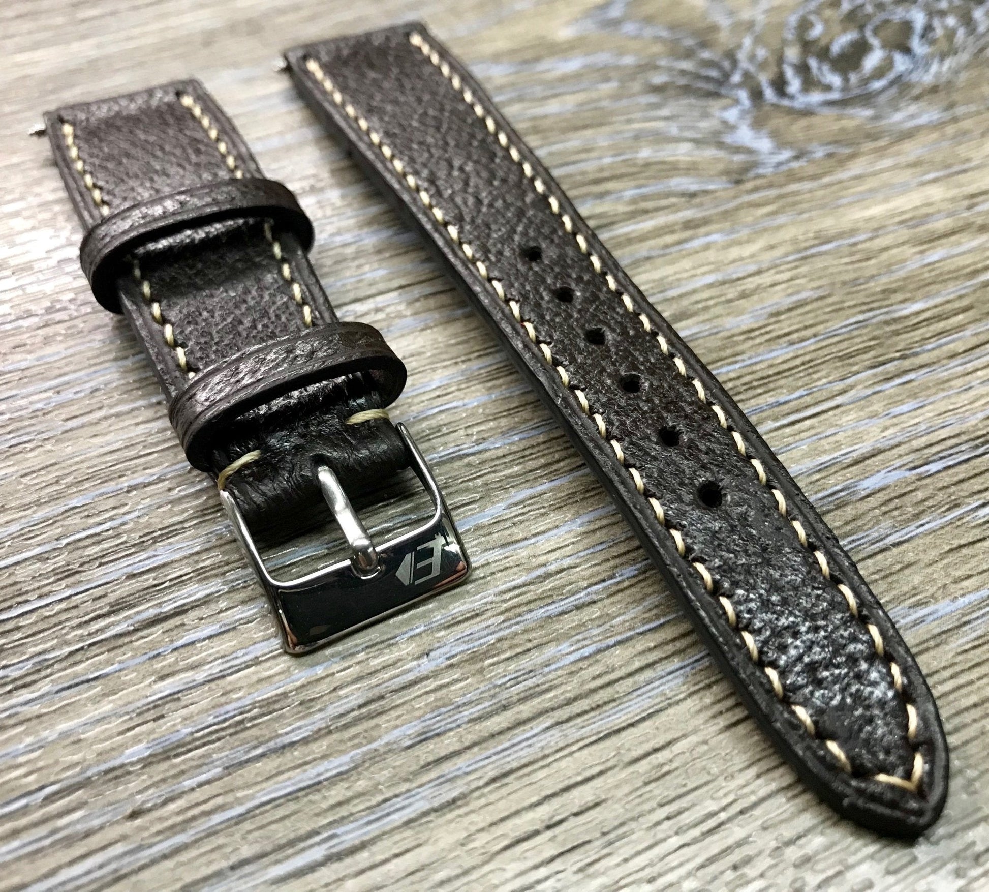 Rolex Watch Strap, 20mm leather Watch strap, 19mm leather watch band, Distress Brown Omega Watch Strap - eternitizzz-straps-and-accessories