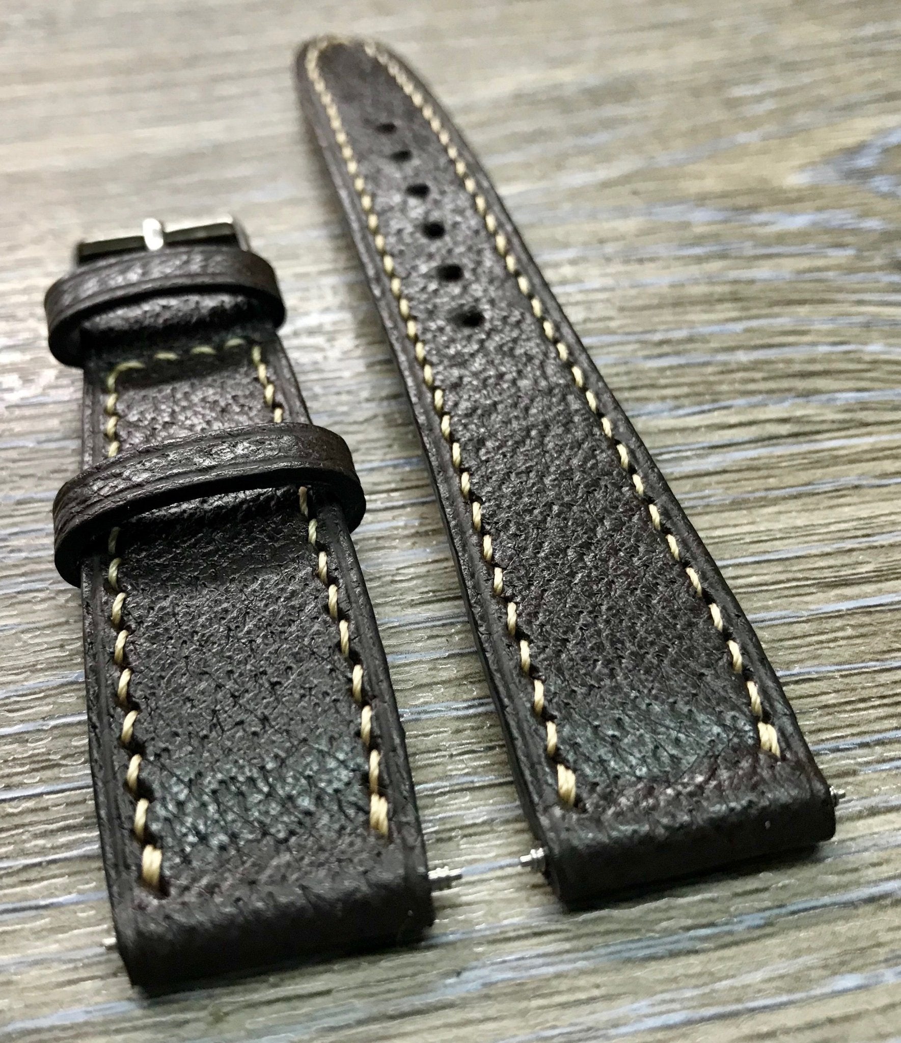 Rolex Watch Strap, 20mm leather Watch strap, 19mm leather watch band, Distress Brown Omega Watch Strap - eternitizzz-straps-and-accessories