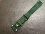 Green Suede Leather watch strap, 20mm Leather Watch band, 19mm Watch strap for Rolex, Tudor - 16mm Watch Buckle - eternitizzz-straps-and-accessories