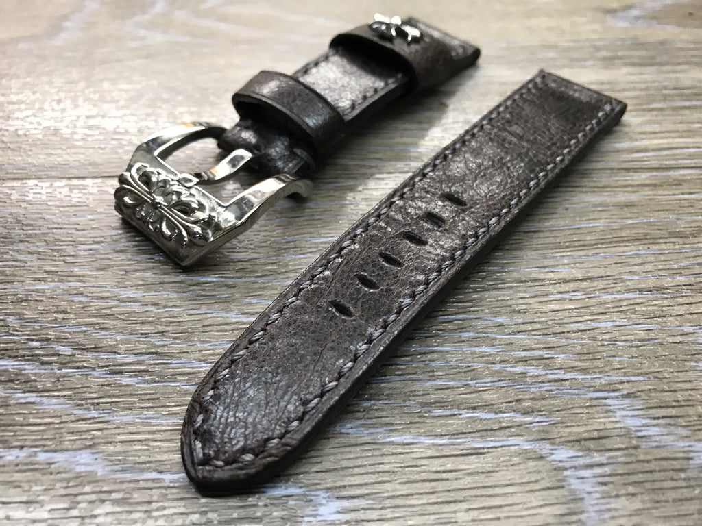 Handmade Panerai waxed vintage leather watch band - 24mm, 26mm strap –  Eternitizzz Straps and Accessories