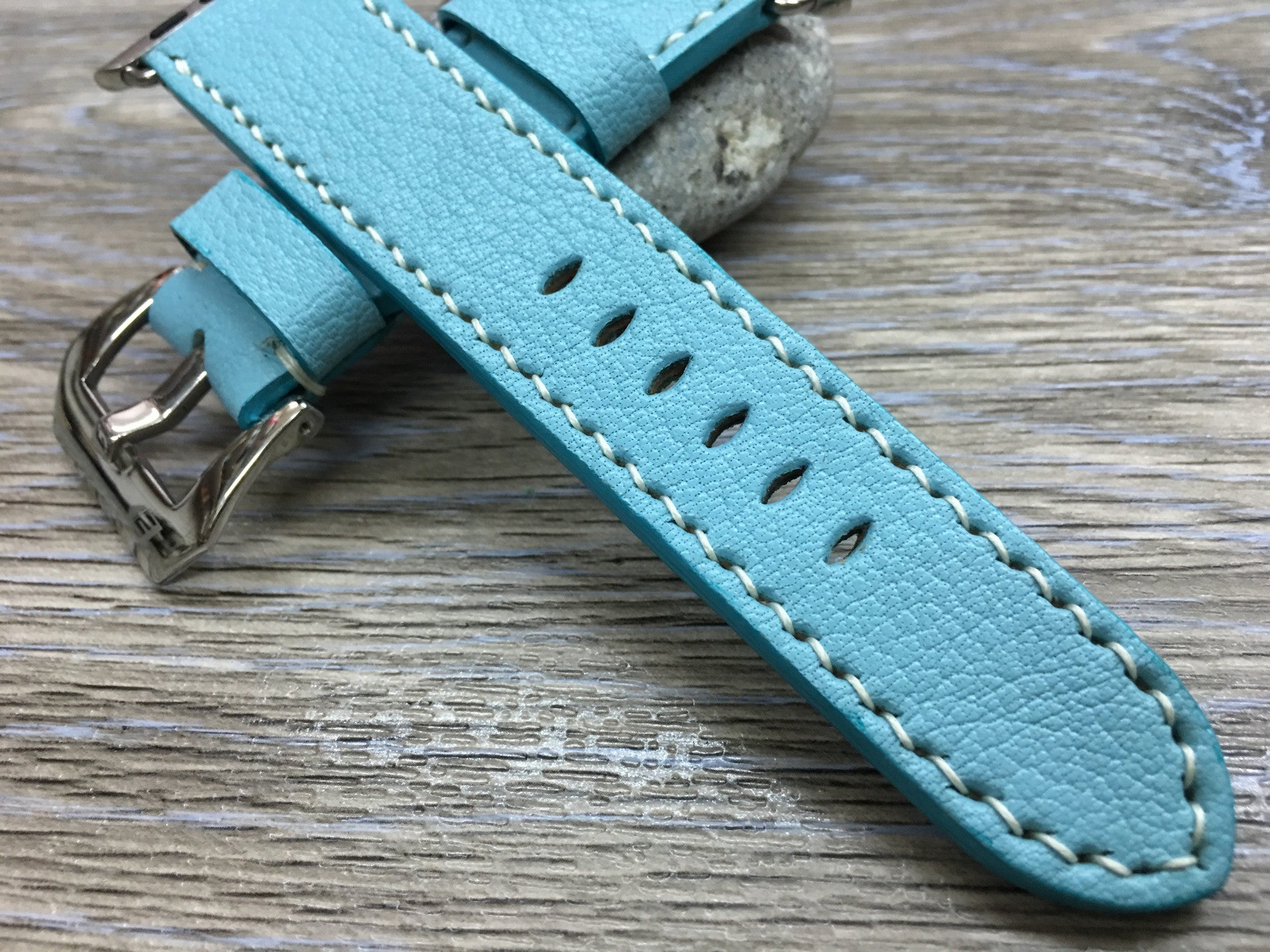 Apple Watch 40mm Watch Band Tiffany Blue Leather Watch Strap 38mm