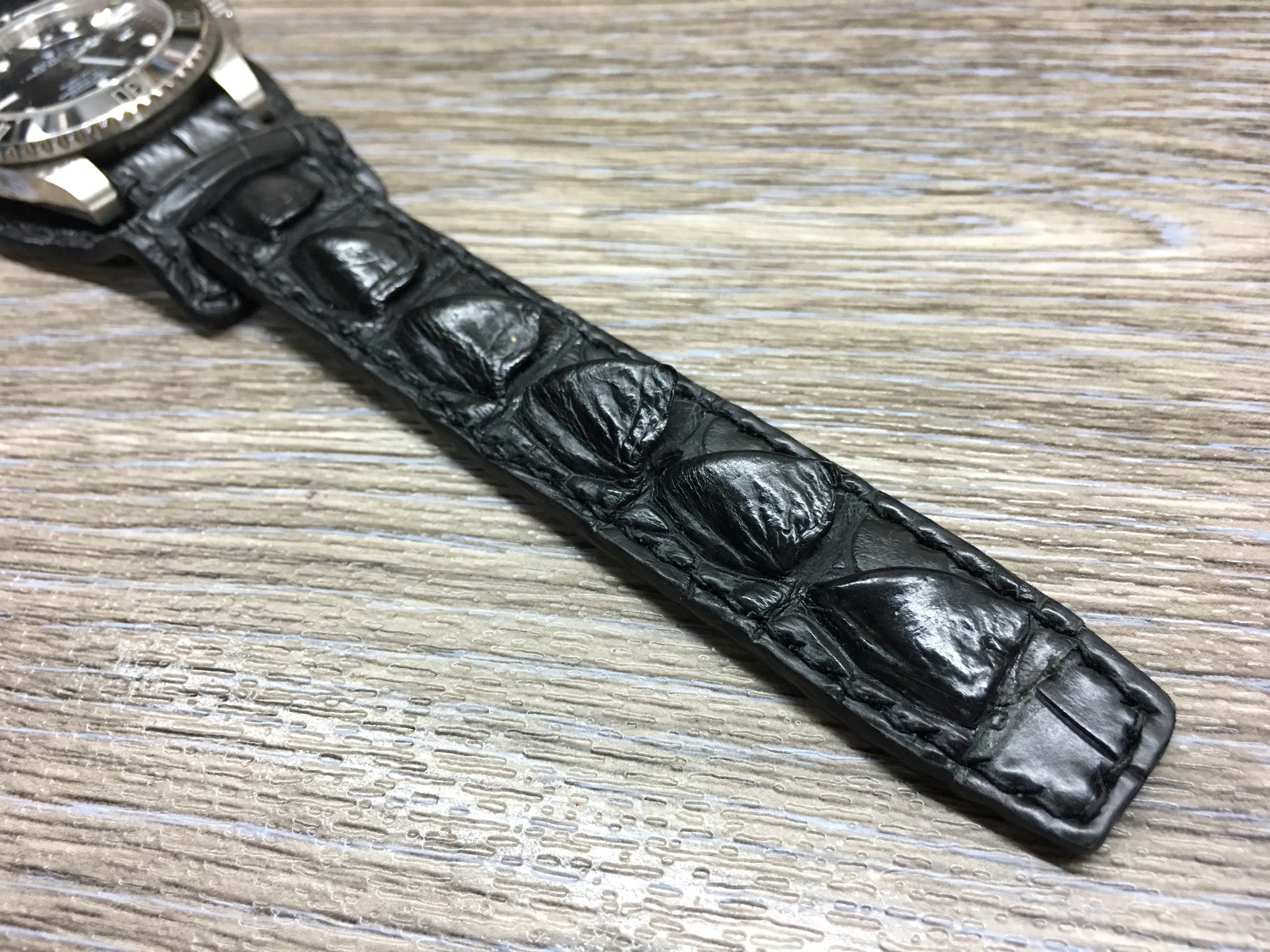 Real Leather cuff watches Band for Rolex watch - Handmade
