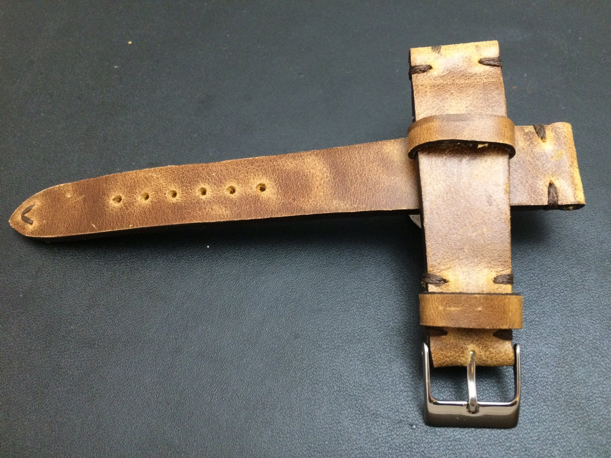 Leather Watch Band 19mm, Rolex Watch Strap, 20mm, IWC Vintage Brown 18mm - eternitizzz-straps-and-accessories