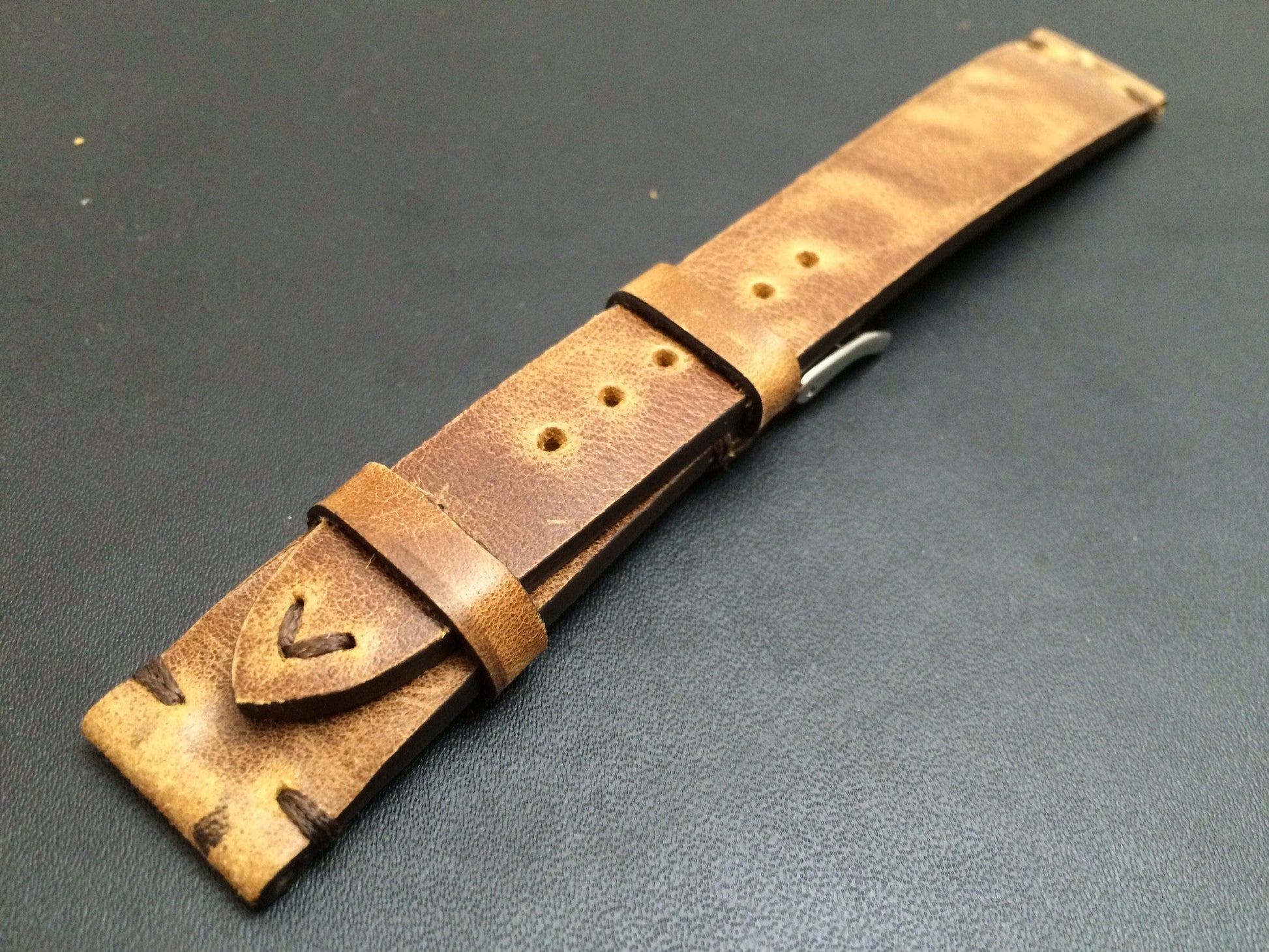 Leather Watch Band 19mm, Rolex Watch Strap, 20mm, IWC Vintage Brown 18mm - eternitizzz-straps-and-accessories