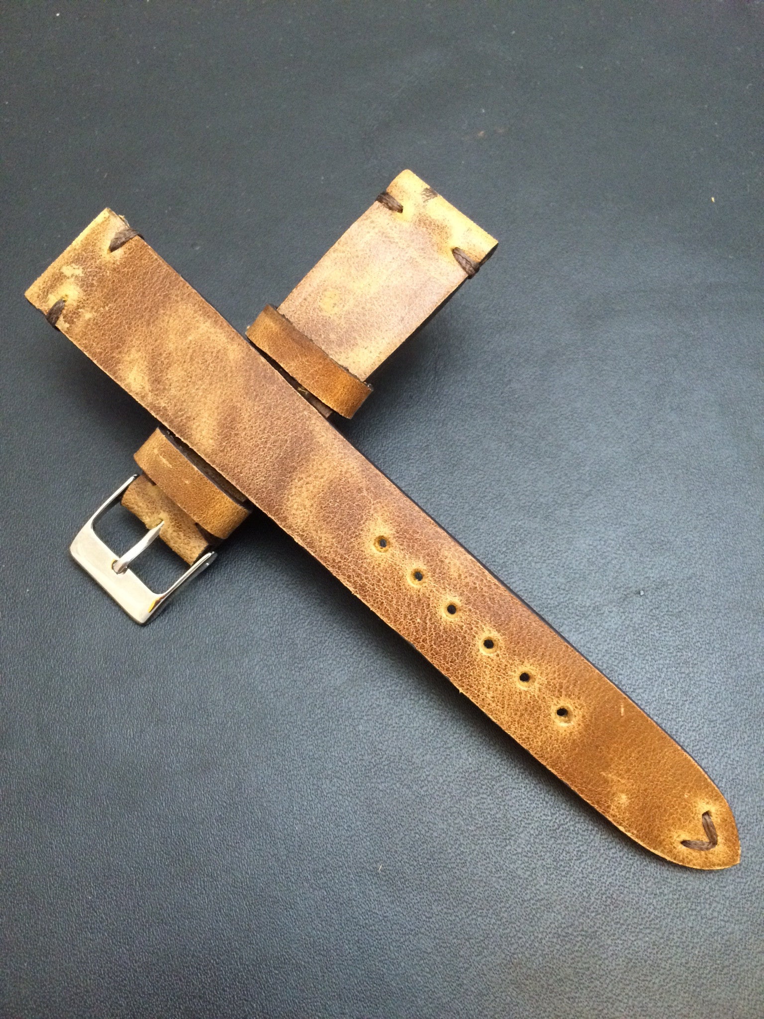 Leather Watch Band 19mm, Rolex Watch Strap, 20mm, IWC Vintage Brown 18mm - eternitizzz-straps-and-accessories