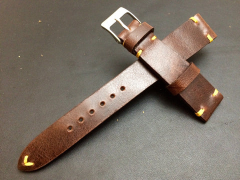 Leather Watch Strap, 19mm Watch Strap, Brown Watch Band, 18mm Watch Band, Gift Ideas for Boyfriend