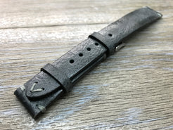 Leather Watch Strap, 20mm watch strap, Leather Watch Band, Black Wrist Watch band, 18mm 19mm 22mm leather watch strap, FREE SHIPPING - eternitizzz-straps-and-accessories