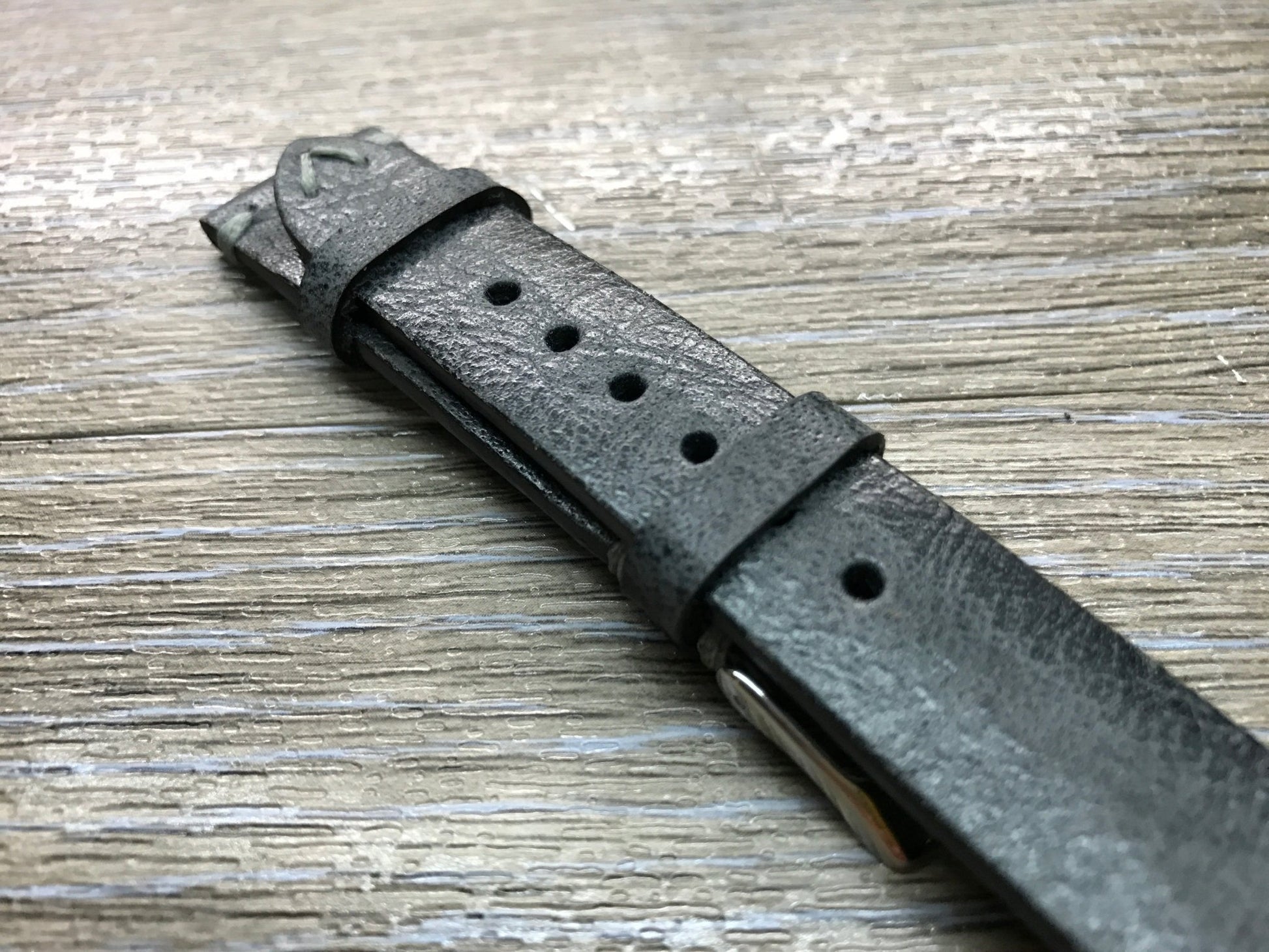 Leather Watch Strap, 20mm watch strap, Leather Watch Band, Black Wrist Watch band, 18mm 19mm 22mm leather watch strap, FREE SHIPPING - eternitizzz-straps-and-accessories