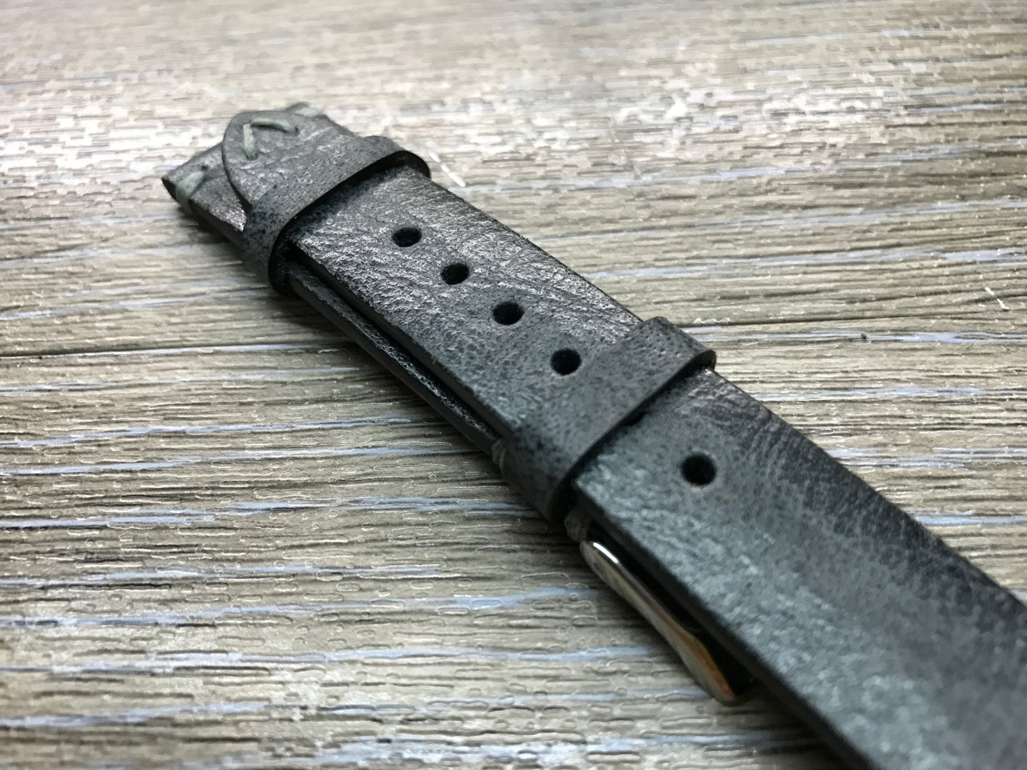 Leather Watch Strap, 20mm watch strap, Leather Watch Band, Black Wrist Watch band, 18mm 19mm 22mm leather watch strap, FREE SHIPPING - eternitizzz-straps-and-accessories