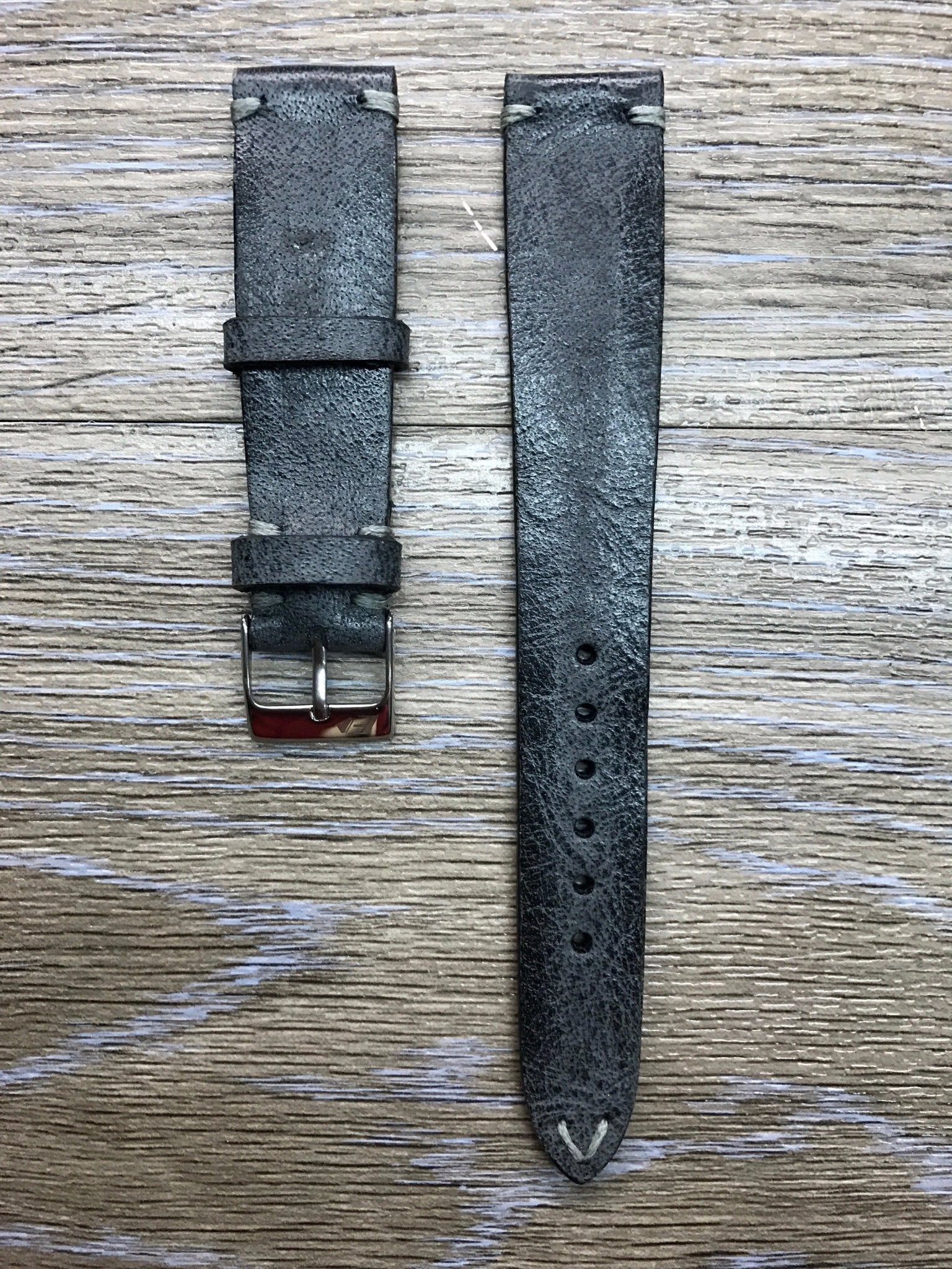 Leather Watch Strap, 20mm watch strap, Leather Watch Band, Black Wrist Watch band, 18mm 19mm 22mm leather watch strap, FREE SHIPPING - eternitizzz-straps-and-accessories