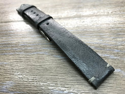 Leather Watch Strap, 20mm watch strap, Leather Watch Band, Black Wrist Watch band, 18mm 19mm 22mm leather watch strap, FREE SHIPPING - eternitizzz-straps-and-accessories