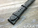 Leather Watch Strap, 20mm watch strap, Leather Watch Band, Black Wrist Watch band, 18mm 19mm 22mm leather watch strap, FREE SHIPPING - eternitizzz-straps-and-accessories