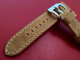 Leather watch Strap, 24mm Leather Watch Strap for Panerai, Khaki Leather watch band - eternitizzz-straps-and-accessories