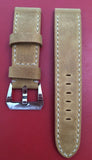 Leather watch Strap, 24mm Leather Watch Strap for Panerai, Khaki Leather watch band - eternitizzz-straps-and-accessories