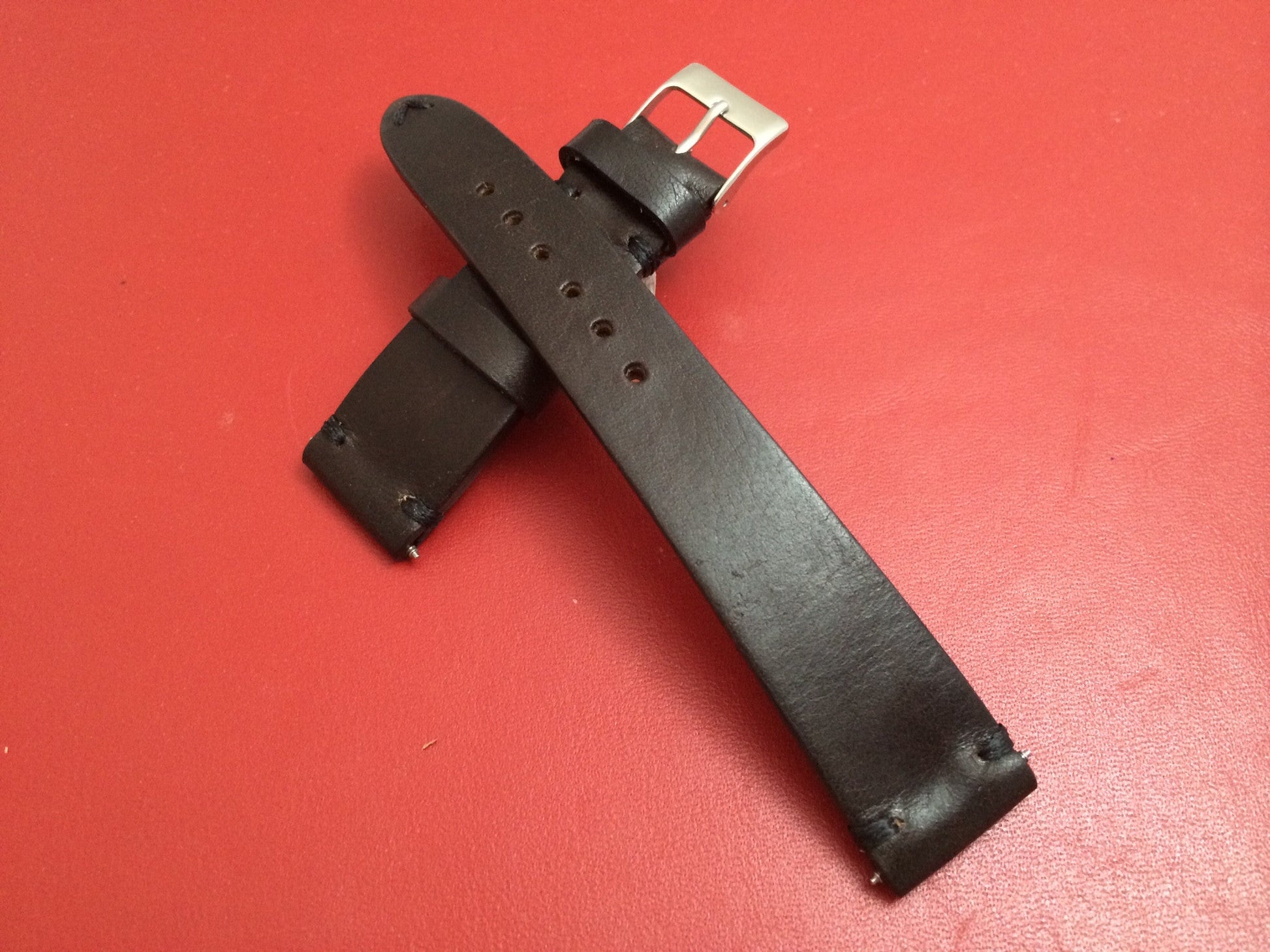 Leather watch Strap for Rolex, Dark Brown watch strap,  20mm watch band straps - eternitizzz-straps-and-accessories