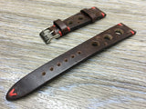 Leather Watch Straps, 19mm Leather Watch Band, Racing & Rally Watch Strap 20mm, 18mm Brown Leather watch band - eternitizzz-straps-and-accessories