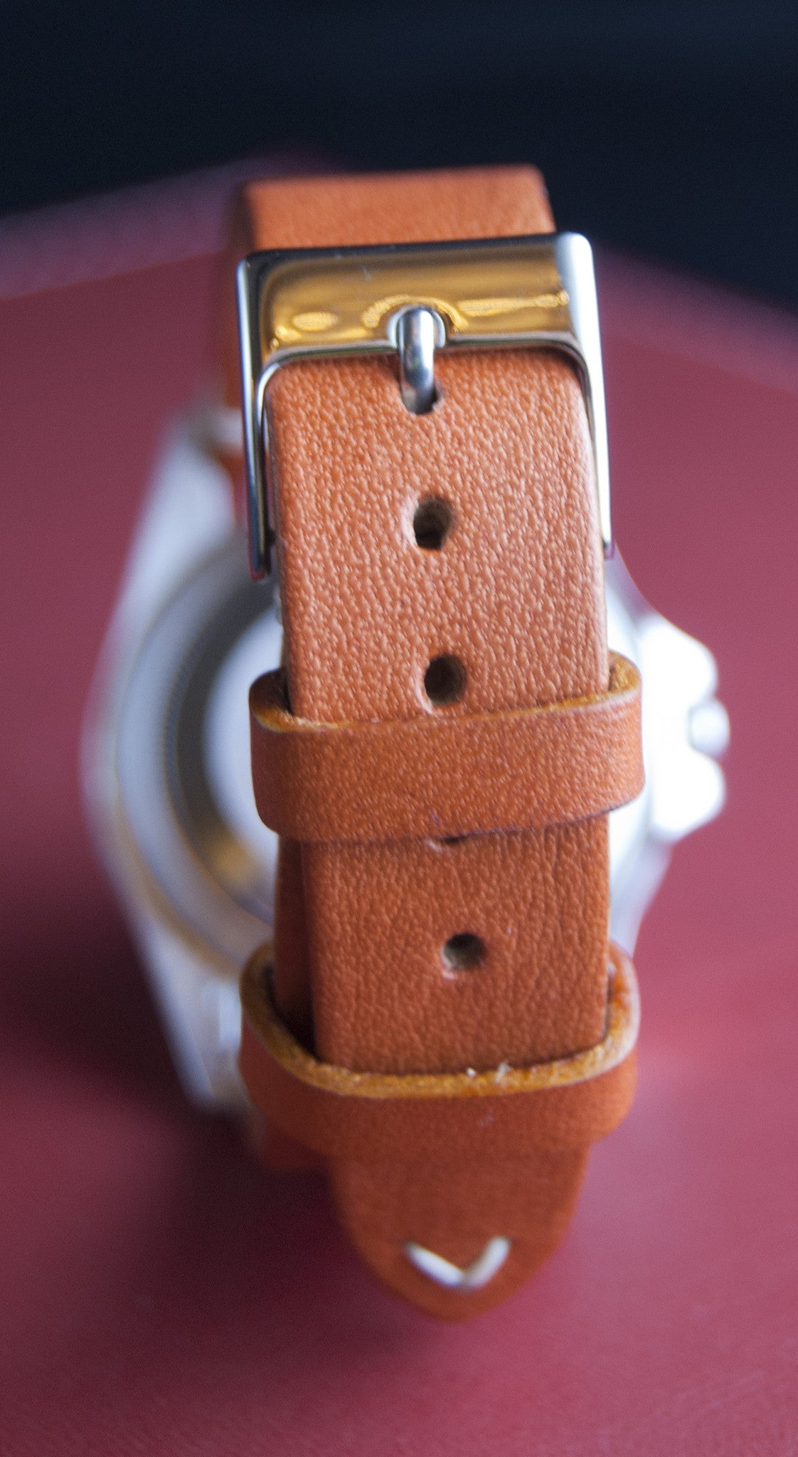 Rolex Watch Strap 20mm, Leather Watch band, Leather Watch Strap 19mm, 18mm, Vintage Orange Watch Strap - eternitizzz-straps-and-accessories